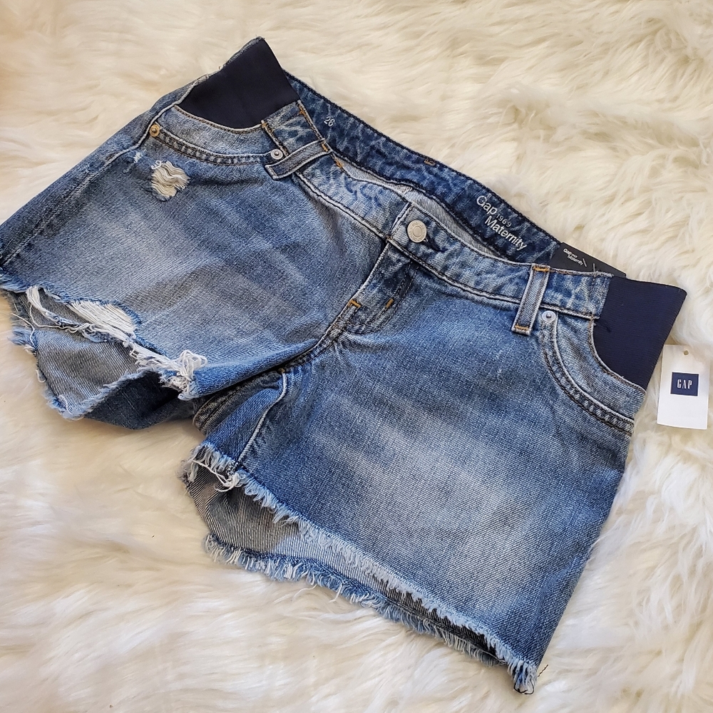 Gap Maternity Denim Summer Short - medium wash